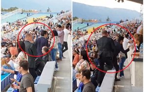 горещо пик киро охрана мача надеждата прескача хулиган седалките снимки