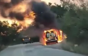 кола запали изгоря факла до пловдив