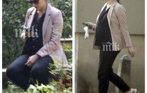 пик бременната лена неочакван капан роди пейка градинка папарашки снимки