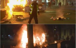 брутален екшън центъра софия подпалиха линейка полицейски бус униформени бият деца случайни минувачи гурко живо снимки