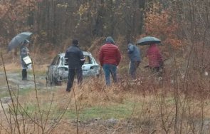 откриха опожарена колата обирджиите инкасо автомобила