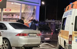 шофьор вряза колата столична бензиностанция