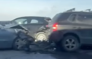 мелета верижни катастрофи затапиха магистрала тракия снимки