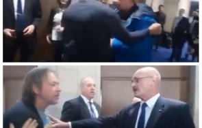 бой заплахи кулоарите парламента път журналисти видео