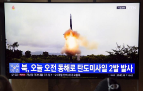 северна корея изстреля новата междуконтинентална балистична ракета