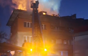 пожар искър евакуирани хора видео