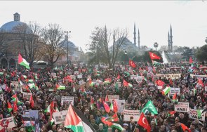 истанбул вдигна стотици хиляди демонстрация подкрепа палестинците