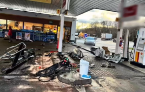 зрелищно българин вряза бензиностанция словакия говорил глас главата крещял аллах акбар видео