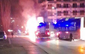 автобус градския транспорт горя столицата