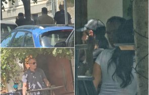 ексклузивно пик божков трепери живота петима охранители пазят докато пие кафе центъра софия снимки