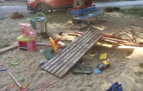 пиян беглец полицията вряза детска площадка