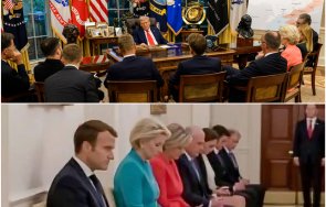 тръмп пусна истински снимки срещата евролидерите белия дом нямат общо фейка разпространяван мрежата