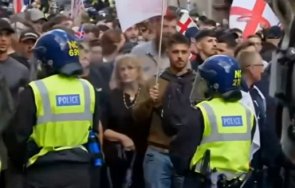 многохилядни протести имиграцията великобритания стигна сблъсъци арести