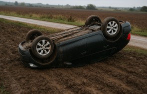 годишен шофьор без книжка преобърна нива