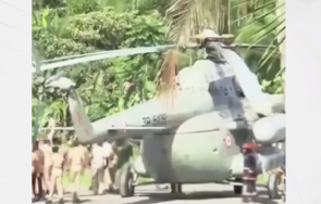 хеликоптер индийския президент затъна бетон