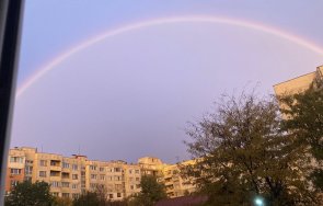 златен изгрев двойна дъга озари небето софия снимки видео