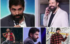 пик ретро киро заприлича тони стораро докарва лъмбърджак сексапилния дървар гъста брада 