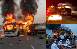 десетки поклонници загинаха катастрофа свещения град медина