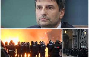 последните минути десет души задържани безредиците центъра софия