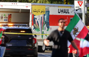 камион навлезе сред протестиращи подкрепа иранския народ лос анджелис