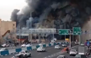 голям пожар избухна пазар техеран видео