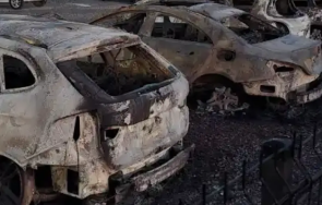 пламна автокъща района благоевград разследват умисъл видео