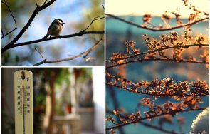 чудесно време слънчево топло живакът скача пролетните градуса карта