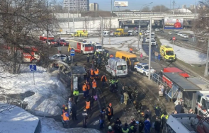 десетки ранени сред деца удар два трамвая москва снимки