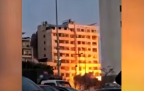 кадри показаха рухването жилищен блок ливан днешните атаки израел видео