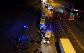 появиха снимки видео тежката катастрофа български автобус турция