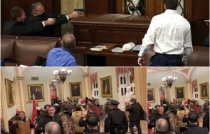 извънредно сащ привърженици тръмп нахлуха капитолия започна стрелба живо видео снимки