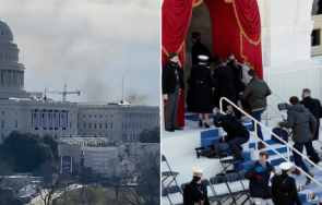 извънредно дим вие капитолия евакуираха участниците репетицията встъпването байдън видео