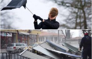 първо пик ураганен вятър градушка удариха софия