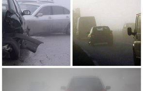 извънредно пик зверска верижна катастрофа коли сандански съобщава ранени гъстата мъгла обновена