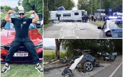 вижте единия джигитите спретнали смъртоносната гонка минута делила автобуса челопешко шосе пламъци снимки