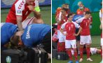 ИЗВЪНРЕДНО В ПИК: Смразяваща сцена на Дания - Финландия, футболист колабира на терена (СНИМКИ 18+)
