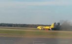 Самолет се запали в САЩ по време на излитане (ВИДЕО) Самолет се запали в САЩ по време на излитане (ВИДЕО)