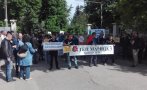Работещи в ТЕЦ Димитровград на протест. Затвориха Околовръстния път за Стара Загора в пиков час