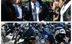 САМО В ПИК! ПАРАД НА СУЕТАТА: Дедо Еконтий с мотор и аутфит за 30 бона на протеста на моторджиите (СНИМКИ)