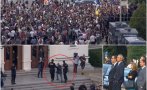 ЕКШЪН ПРЕД ПАРЛАМЕНТА! Тълпата на Киро скочи да бие Тошко от ИТН, освиркаха Костадин от 
