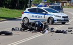 КРЪВ НА ПЪТЯ! Моторист бере душа в болница след катастрофа в Петрич