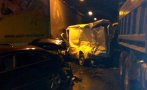 Верижна катастрофа на „Витиня“ затрудни движението по АМ „Хемус“