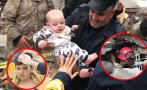 Тези СЪРЦЕРАЗДИРАТЕЛНИ СНИМКИ разплакаха света! Вижте как вадят бебета, деца и жени от рухналите сгради в Турция (ВИДЕО)