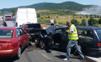 Тежка катастрофа между бус и кола на АМ „Тракия“