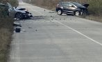 Верижна катастрофа блокира път в района на Пловдив, има пострадали