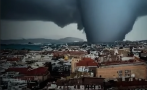 ЗА СЕКУНДИ: Торнадо отнесе покрива на шестчленно семейство край Атина