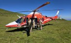 медицинският хеликоптер първа успешна акция планината снимки