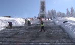 Изринаха тонове сняг около паметника на Шипка преди честванията на 3 март