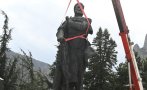 демонтираха паметника христо ботев враца снимки