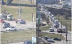 Катастрофа предизвика огромно задръстване в София Катастрофа предизвика огромно задръстване в София